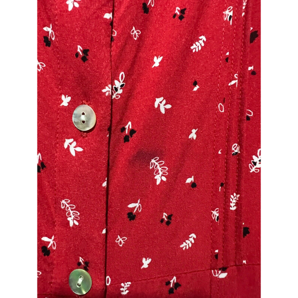 J‎ Jill  Worn once red  front buttons rayon Dress Size L - Picture 12 of 12